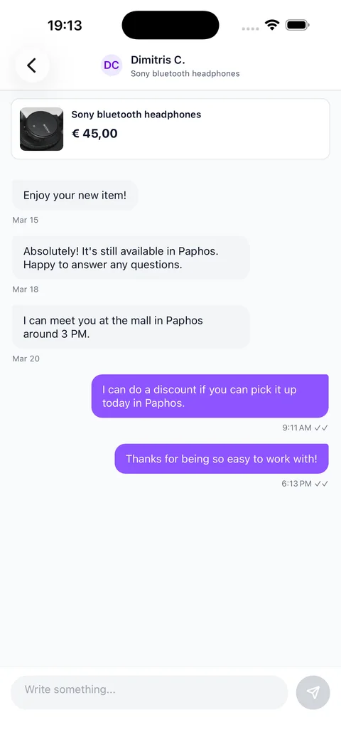 Chat with sellers
